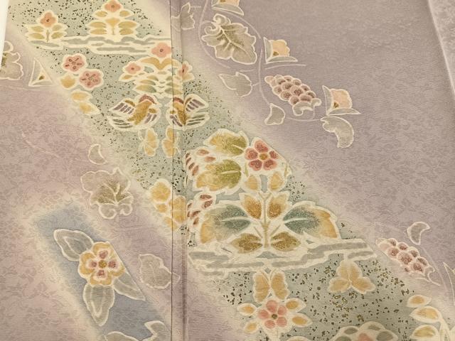 平和屋着物●訪問着　向い鳥葡萄花唐草文　暈し染め　金彩　正絹　逸品　AABH3825ph_3