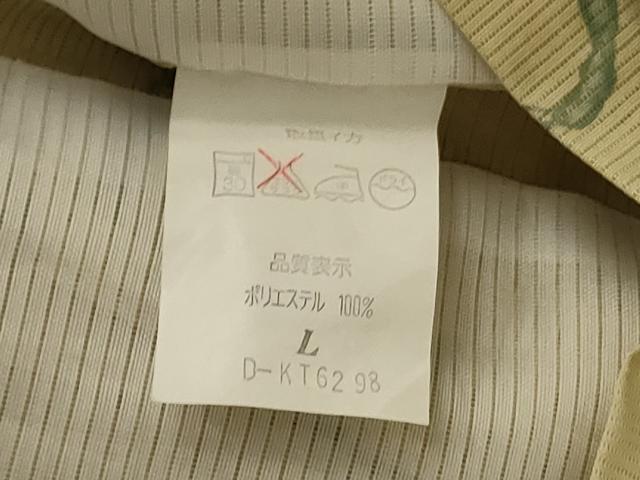 平和屋着物＊夏物　小紋　絽　花唐草文　洗える着物　AABH3908jd