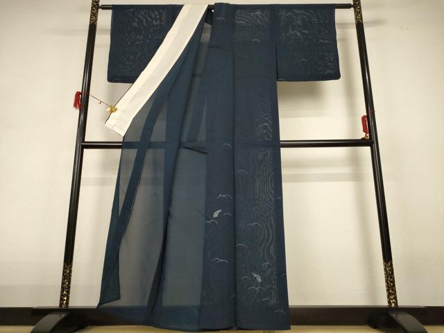 平和屋着物＊夏物　小紋　絽　芝　正絹　逸品　AABH3980jd_2