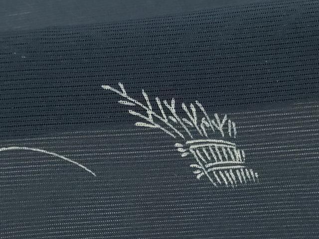 平和屋着物＊夏物　小紋　絽　芝　正絹　逸品　AABH3980jd_4