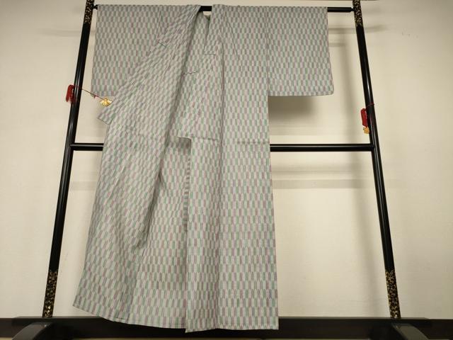 平和屋着物＊夏物　小紋　矢羽文　AABH4001jd_2