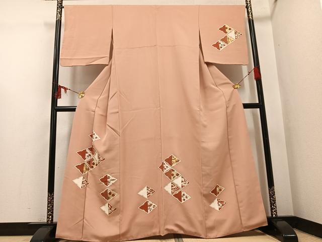 平和屋着物○訪問着 友禅 刺繍 松竹梅宝尽くし 金彩 正絹 逸品