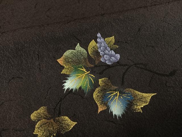 平和屋着物●訪問着　手描き　蔦の葉文　暈し染め　金銀彩　正絹　逸品　未使用　AABH4195ph_5