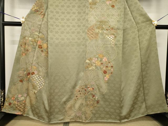 平和屋着物●訪問着　総刺繍　ねじ梅　金糸　正絹　逸品　AABH4265ck_2