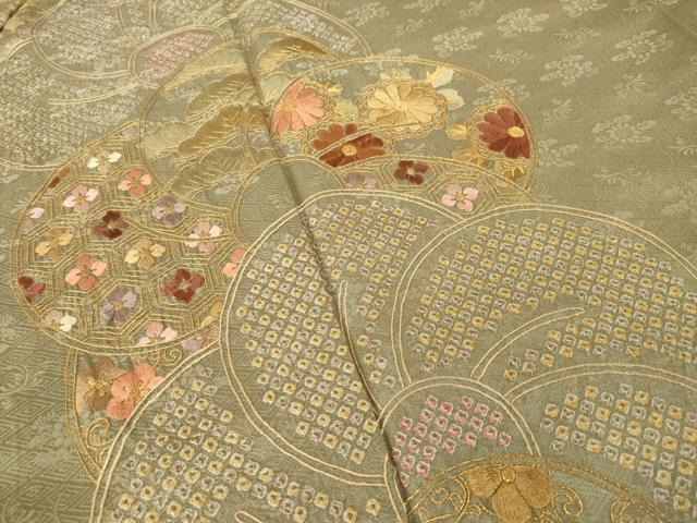 平和屋着物●訪問着　総刺繍　ねじ梅　金糸　正絹　逸品　AABH4265ck_3