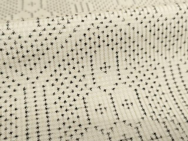 平和屋着物●本場大島紬　白大島　一元絣　亀甲文　正絹　逸品　AABH4270ck_4