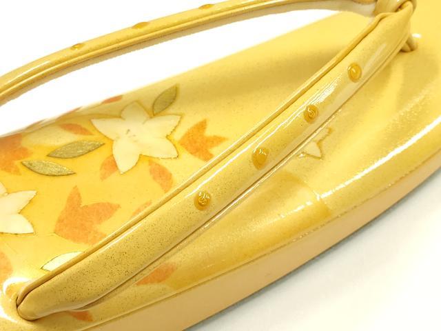 平和屋着物○和装小物 和装草履 銀座 ぜん屋 花柄 金彩 共箱付き 逸品