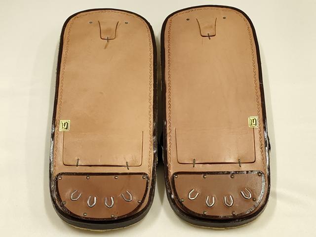 平和屋着物●男性　和装小物　雪駄　畳表　牛革底　逸品　未使用　AABH4295ay_4