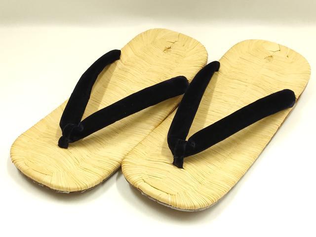 平和屋着物●男性　和装小物　雪駄　畳表　牛革底　逸品　AABH4299ay