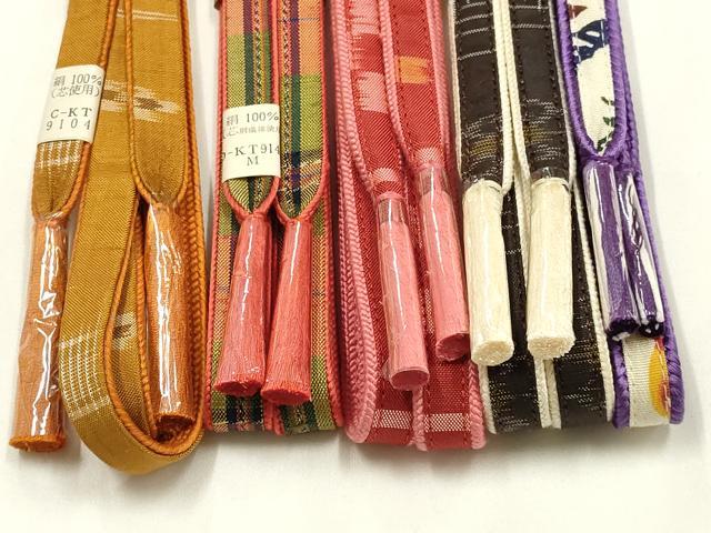 平和屋着物●和装小物　上質な帯締め5本セット　琉球絣　紅型　逸品　全て未使用　AABH4329ay_3