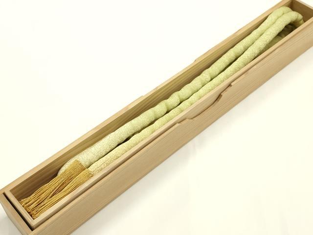 平和屋着物●久保田一竹　幻の辻が花　和装小物　帯締め　丸ぐけ　金通し地　暈し染め　撚り房　逸品　逸品　AABH4336ay