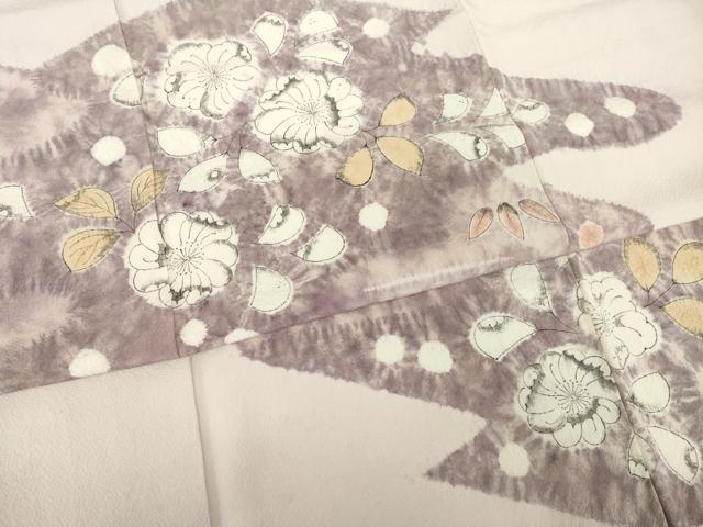 平和屋着物●訪問着　辻が花　流水花文　正絹　逸品　AABH4620ck_4