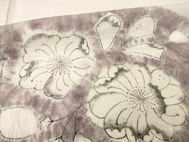 平和屋着物●訪問着　辻が花　流水花文　正絹　逸品　AABH4620ck_5