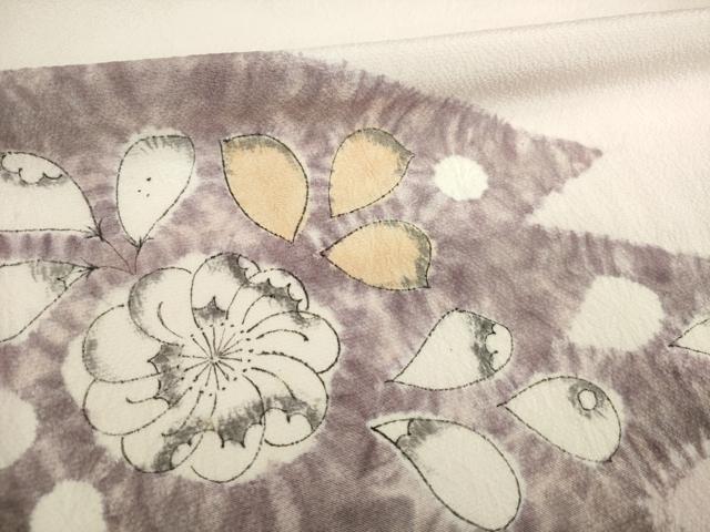 平和屋着物●訪問着　辻が花　流水花文　正絹　逸品　AABH4620ck_6