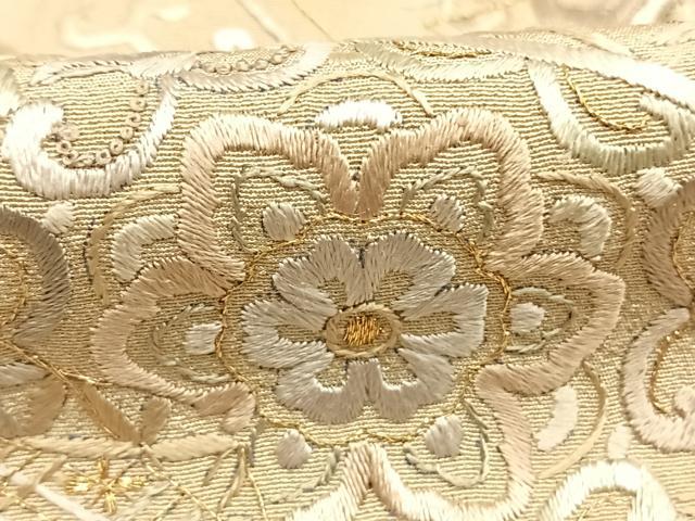 平和屋着物●豪華色留袖　中国三大刺繍　汕頭刺繍　スワトウ刺繍　総刺繍　地紙花文　金糸　正絹　逸品　未使用　AABH4724fy_5