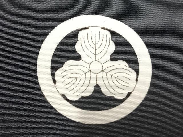平和屋着物●男性　黒紋付　羽織セット　正絹　逸品　AABH4792fy_6