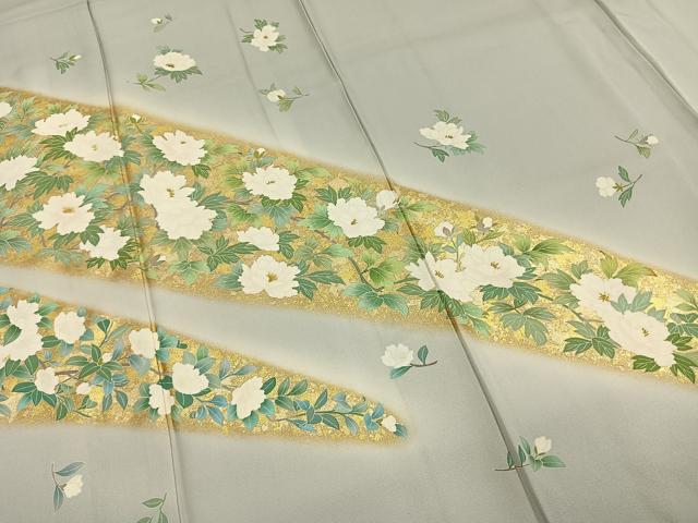 平和屋着物●訪問着　枝花文　暈し染め　金彩　正絹　逸品　AABH4866fy_3