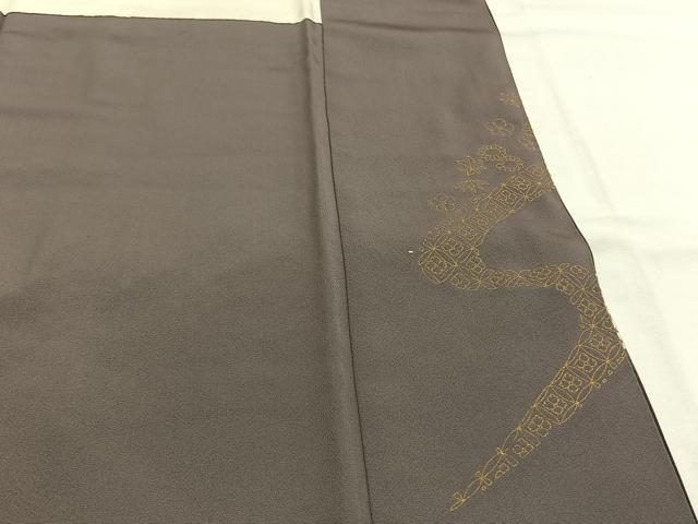 平和屋着物●訪問着　総刺繍　駒刺繍　流水花文　暈し染め　金銀糸　三越扱い　正絹　逸品　AABH4979fy_8