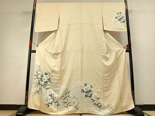 平和屋着物●訪問着　草花文　暈し染め　金彩　正絹　逸品　AABH5001fy