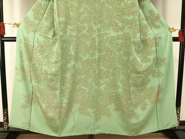 平和屋着物●訪問着　枝葉文　正絹　逸品　AABH5049fy_2