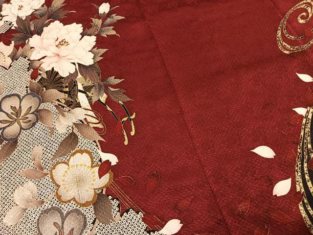 平和屋着物●豪華振袖　駒刺繍　草花文　金彩　正絹　逸品　AABH5076fy_3