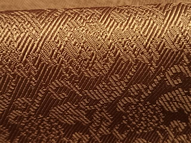 平和屋着物●上質な色無地　花唐草地紋　鶯色　ゑり善扱い　正絹　逸品　AABH5158fy_5