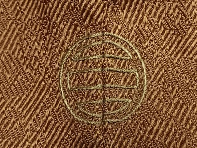 平和屋着物●上質な色無地　花唐草地紋　鶯色　ゑり善扱い　正絹　逸品　AABH5158fy_6