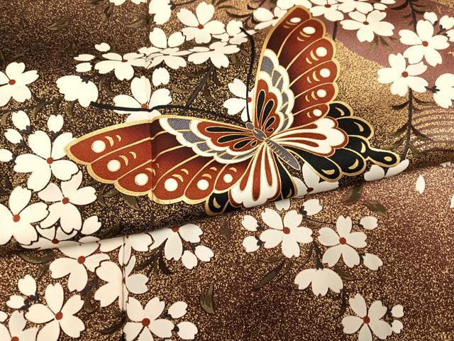 平和屋着物○森英恵・HANAE MORI 訪問着 花蝶文 金彩 正絹 逸品 