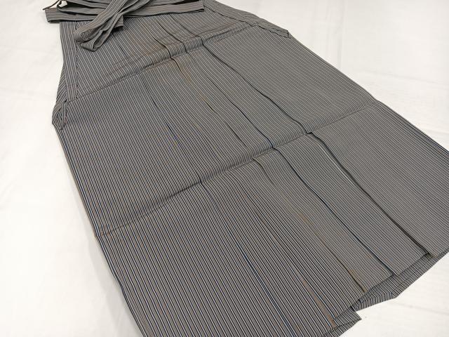 平和屋着物●男性　行灯袴　縞　正絹　逸品　AABH5355ph