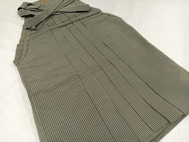 平和屋着物●男性　行灯袴　縞　正絹　逸品　AABH5368ph