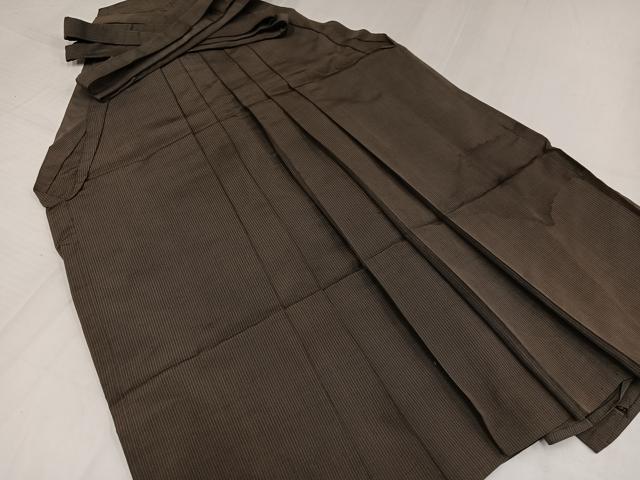 平和屋着物●男性 馬乗り袴 縞 正絹 逸品 AABH5369ph