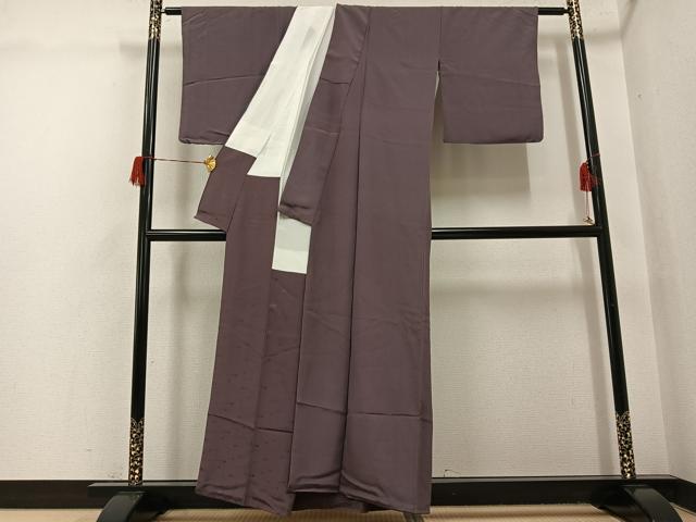 平和屋着物●上質な色無地　作家物　龍三　煤竹色　正絹　逸品　AABH5372ph_2