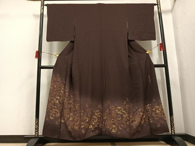 平和屋着物●色留訪問着　作家物　寿光織　初音の調度　暈し染め　金糸　正絹　逸品　AABH5382ph