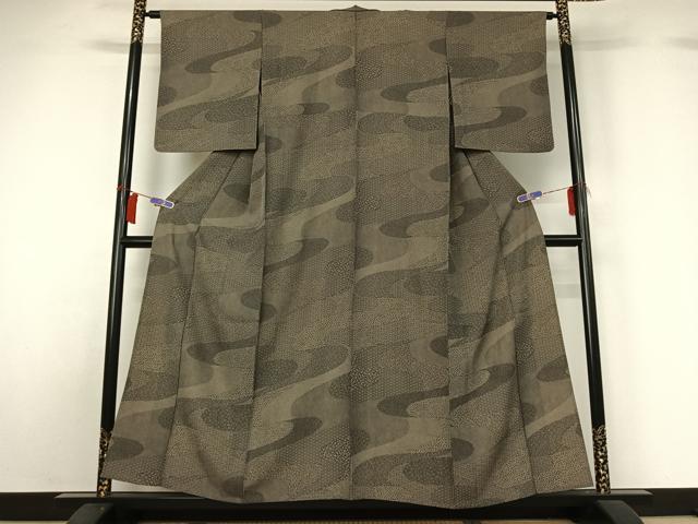 平和屋着物▽江戸小紋　単衣　寄せ小紋柄　正絹　逸品　AABH5564jh_1