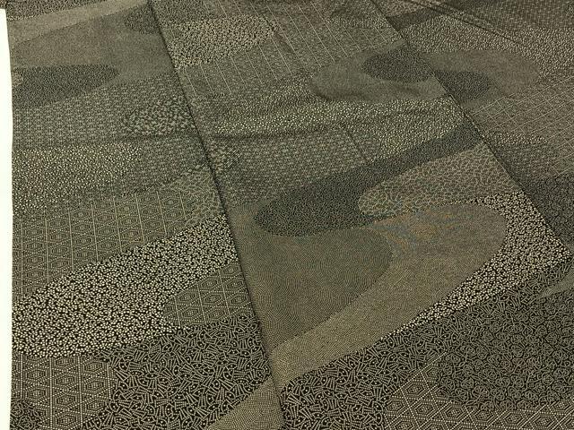 平和屋着物▽江戸小紋　単衣　寄せ小紋柄　正絹　逸品　AABH5564jh_3