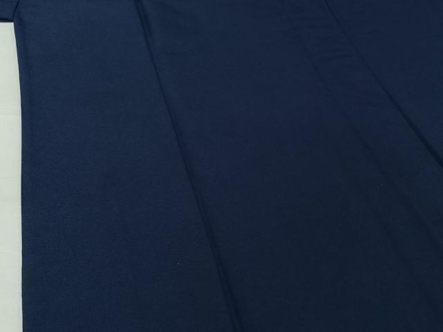 平和屋着物▽上質な色無地　単衣　留紺色　正絹　逸品　AABH5627jh_3