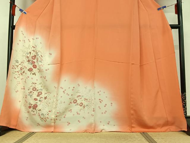 平和屋着物▽中国三大刺繍　相良刺繍　訪問着　単衣　手描き　風景花文　正絹　逸品　AABH5685jh_2