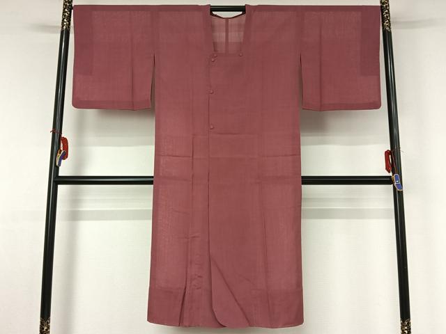 平和屋着物▽道行コート　スリーシーズン　春夏秋　塵除け　長春色　正絹　逸品　AABH5724jh