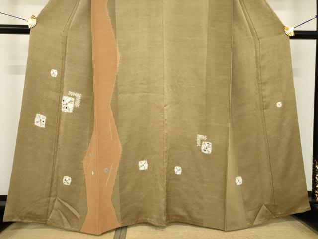 平和屋着物●訪問着　絞り　刺繍　色紙重ね文　金糸　正絹　逸品　AABH5849ck_2