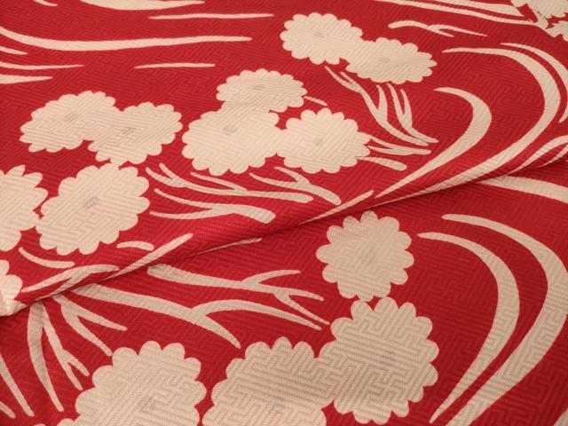 平和屋着物●アンティーク　大正ロマン　長襦袢　袷　流水花文　正絹　逸品　AABH5873ck_4