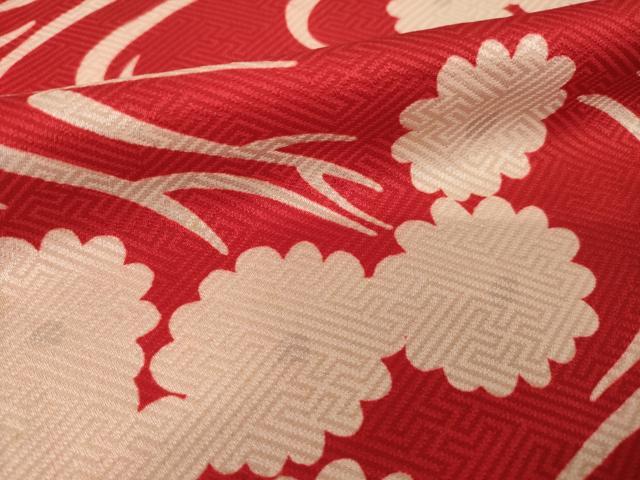 平和屋着物●アンティーク　大正ロマン　長襦袢　袷　流水花文　正絹　逸品　AABH5873ck_5