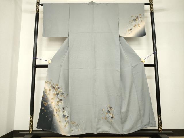 平和屋着物●訪問着　手描き　葡萄蔦草文　暈し染め　金彩　正絹　逸品　未使用　AABH5874ck 27,040円