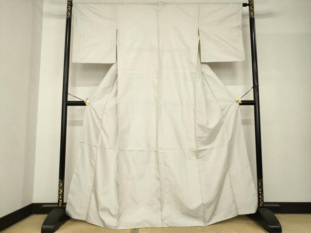 平和屋着物●本場大島紬　白大島　100亀甲　総詰め　正絹　逸品　AABH5889ck_1