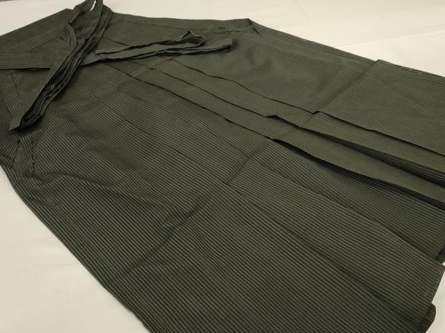 平和屋着物＊夏物　男性　馬乗り袴　縞　正絹　逸品　AABH6452jd