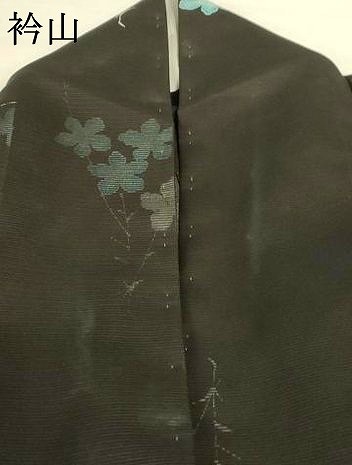 平和屋着物＊夏物　小紋　絽　枝花文　洗える着物　AABH6522jd_7