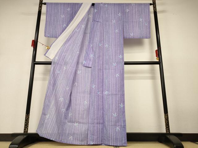 平和屋着物＊夏物　小紋　絽　飛鳥文　洗える着物　AABH6525jd_2