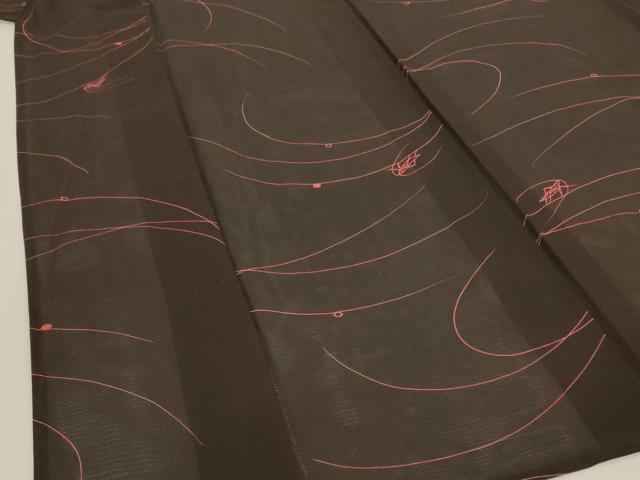 平和屋着物＊夏物　小紋　絽　バッタ　正絹　逸品　AABH6548jd_3