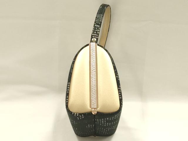 平和屋着物●和装小物　和装バッグ　ハンドバッグ　花柄　更紗　金糸　逸品　AABH6614ay_5