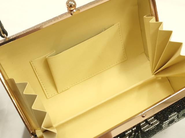 平和屋着物●和装小物　和装バッグ　ハンドバッグ　花柄　更紗　金糸　逸品　AABH6614ay_6