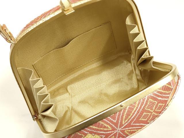 平和屋着物●和装小物　和装バッグ　ハンドバッグ　佐賀錦　花柄　金銀糸　逸品　AABH6616ay_5